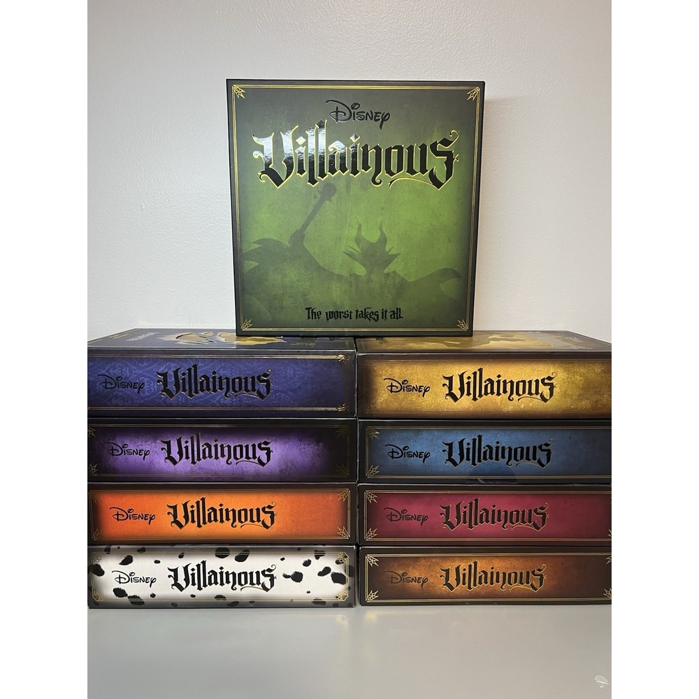Disney Villainous Board Game With 8 Expansions With Exclusive Game Pieces Sealed